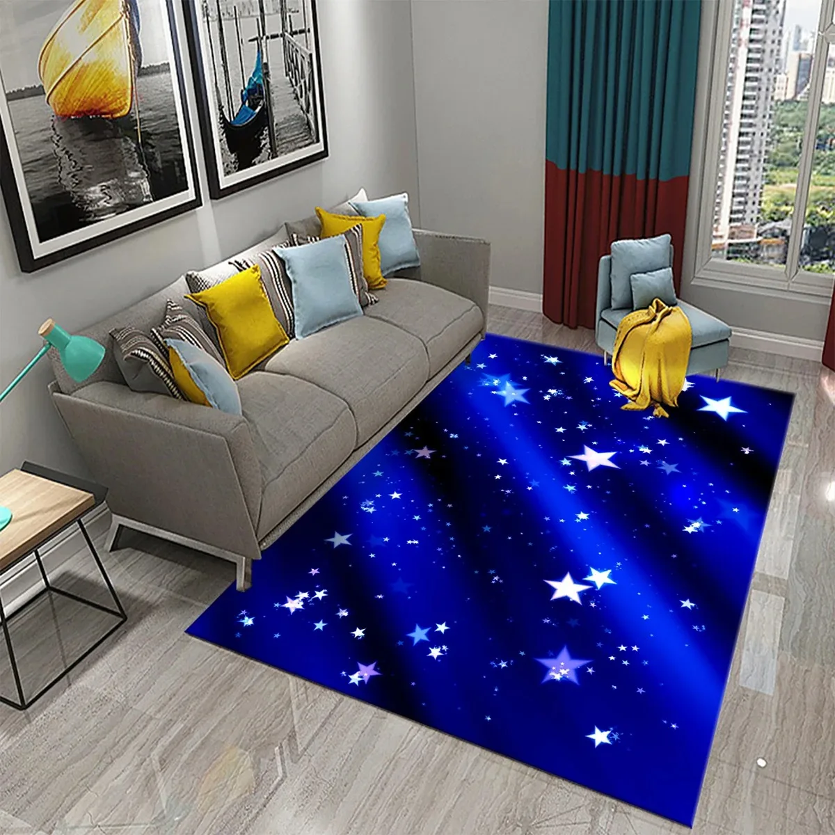 Galaxy Home Textiles - Dywan Gwiezdny Kosmos Galaktyka Dywanik do