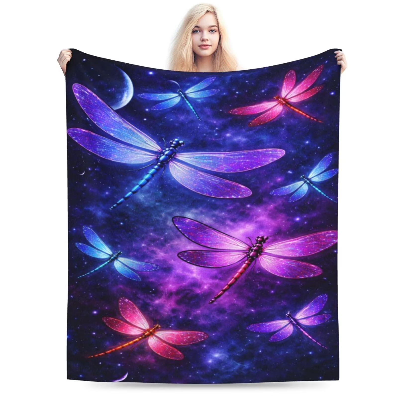 Galaxy Home Textiles - Koc z flaneli z motywem kosmicznego