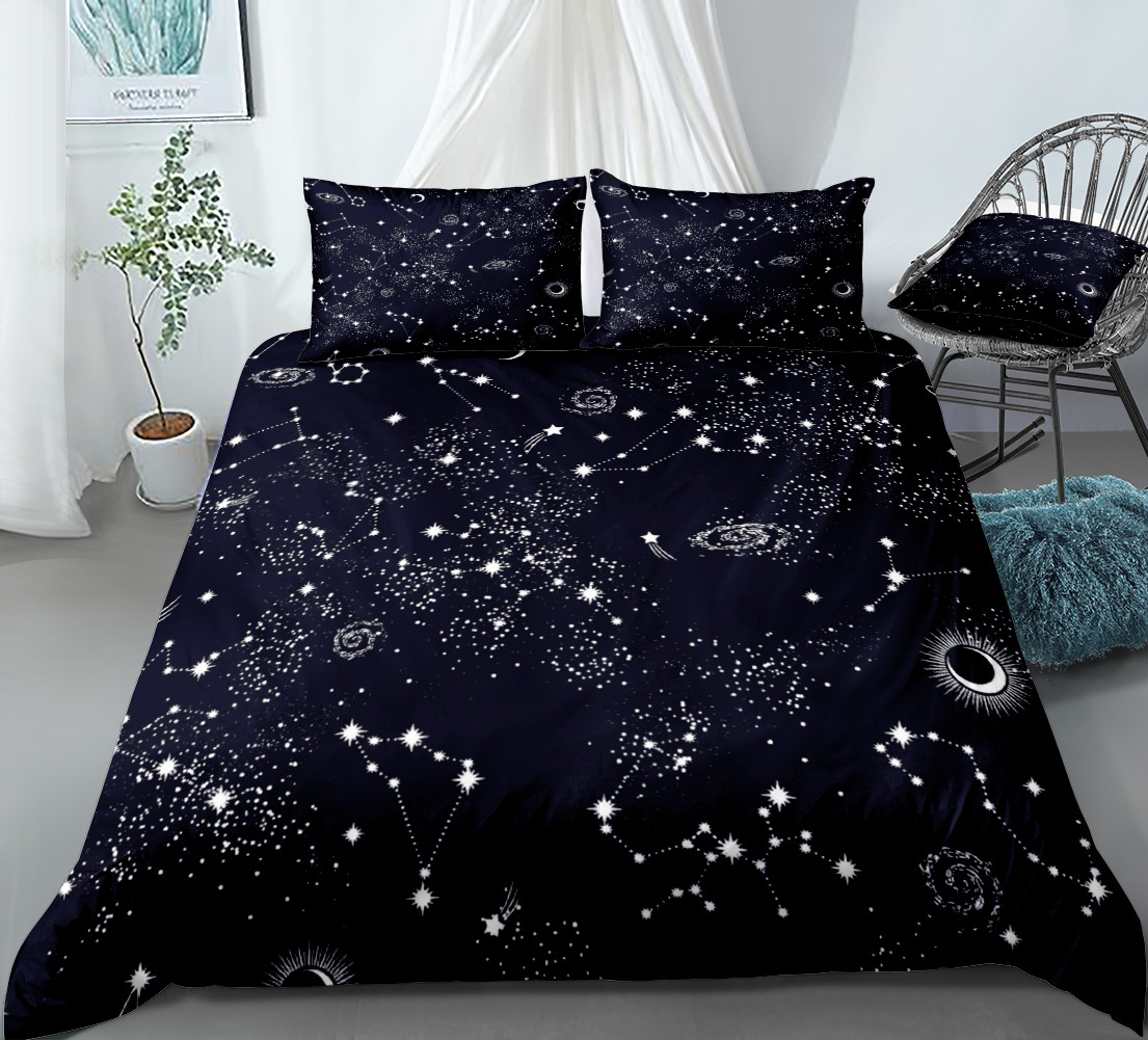 Galaxy Home Textiles - Zestaw pościeli z gwiazdami na nocne