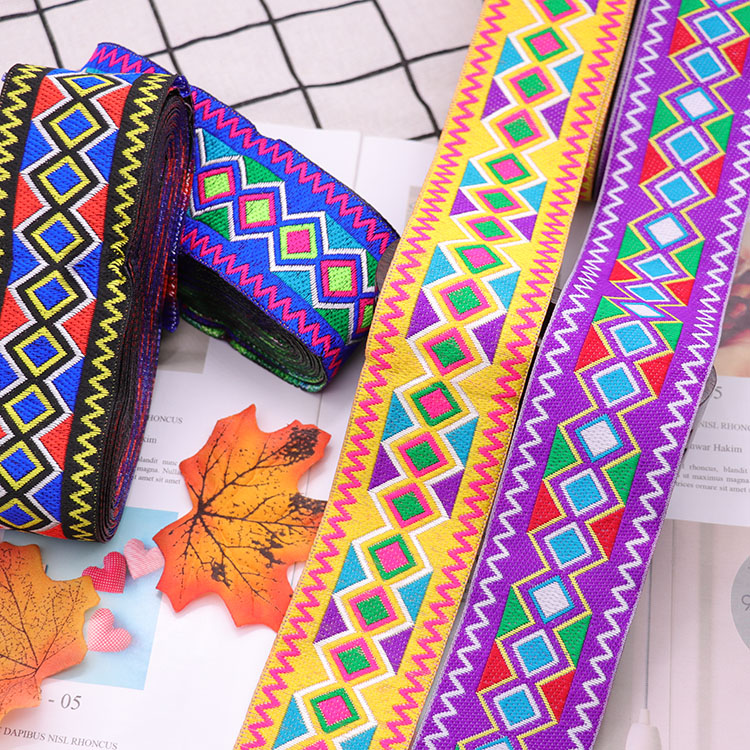 Home Textiles India - 5 jardów ścieg haft żakardowe taśmy