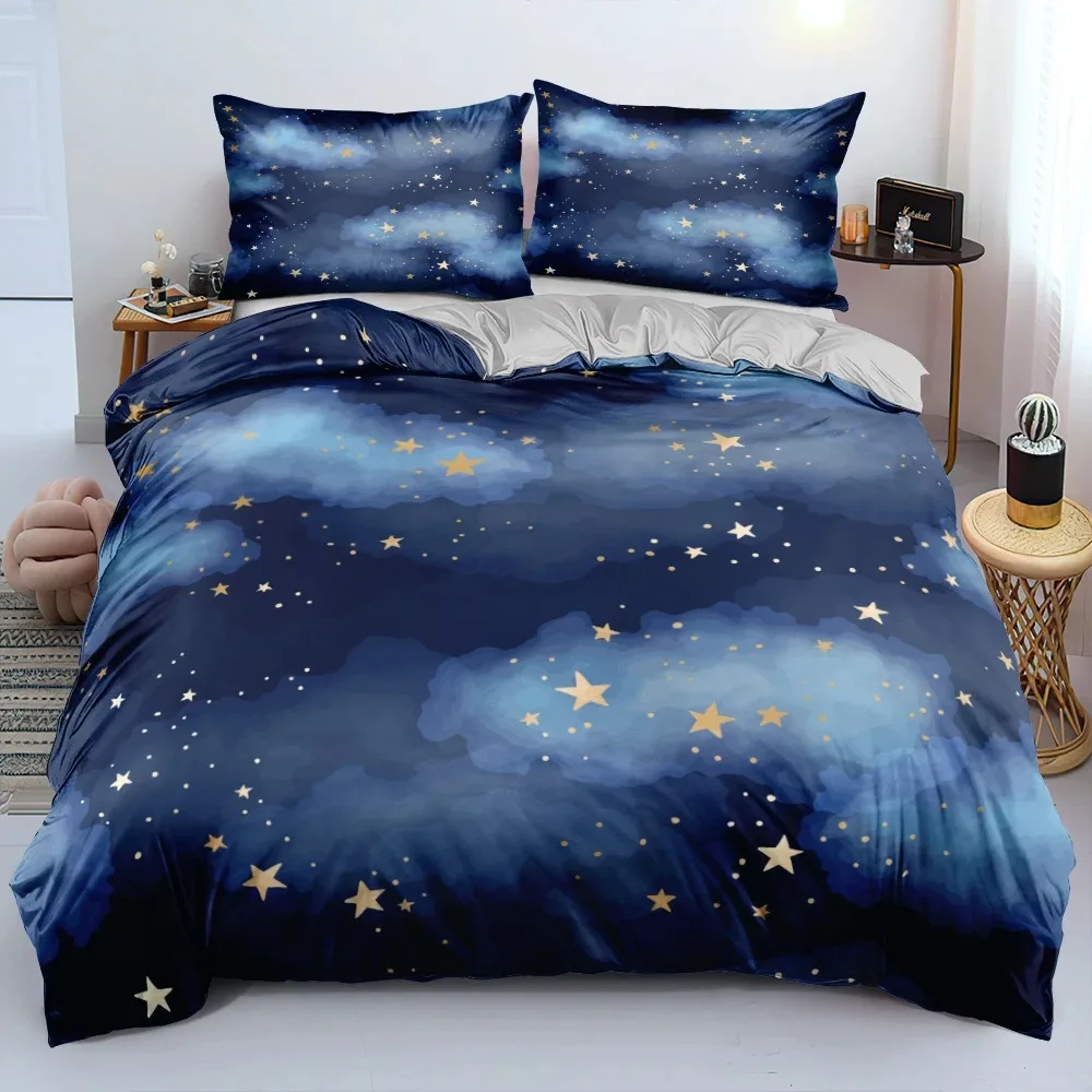 Galaxy Home Textiles - Luksusowy Komplet Pościeli Galaxy Ciemnoniebieski Wygodny