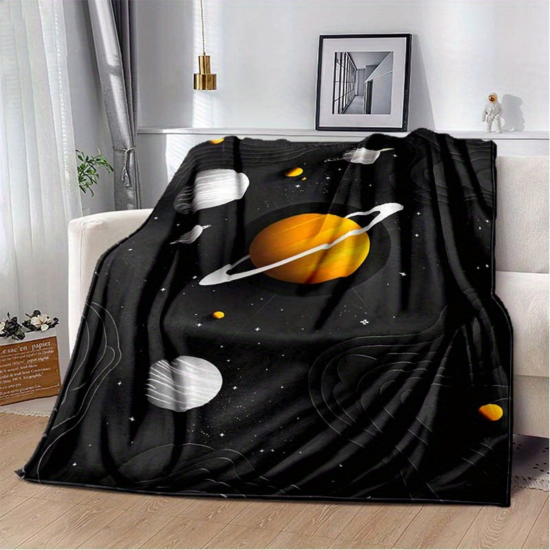 Koc flanelowy z motywem kosmos – Galaxy Home Textiles recenzja i cena