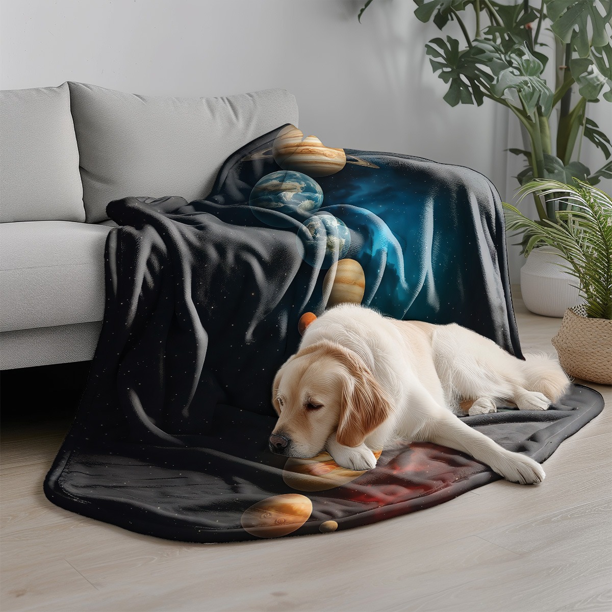Koc z flaneli z nadrukiem plan – Galaxy Home Textiles recenzja i cena
