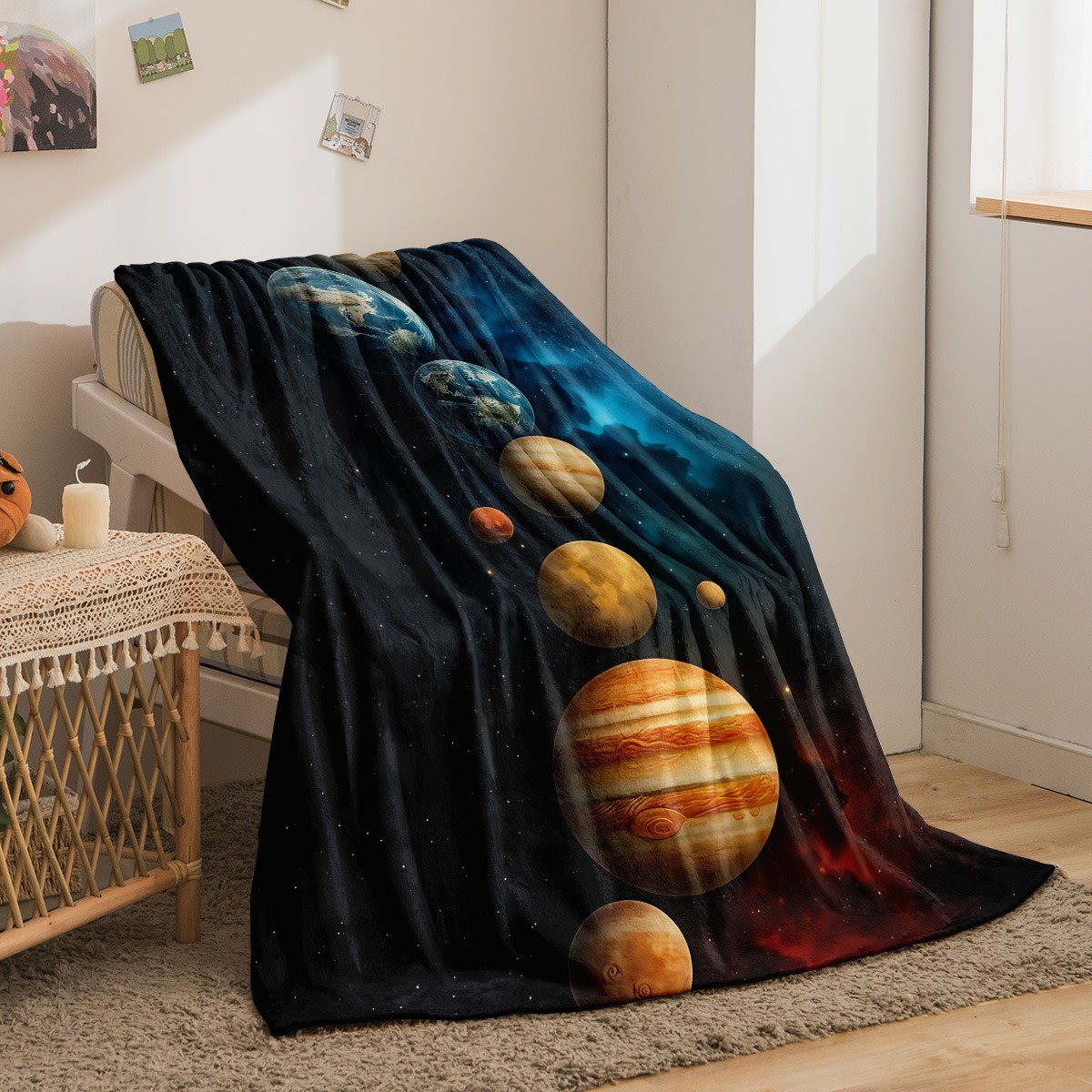Koc z flaneli z nadrukiem plan – Galaxy Home Textiles recenzja i cena