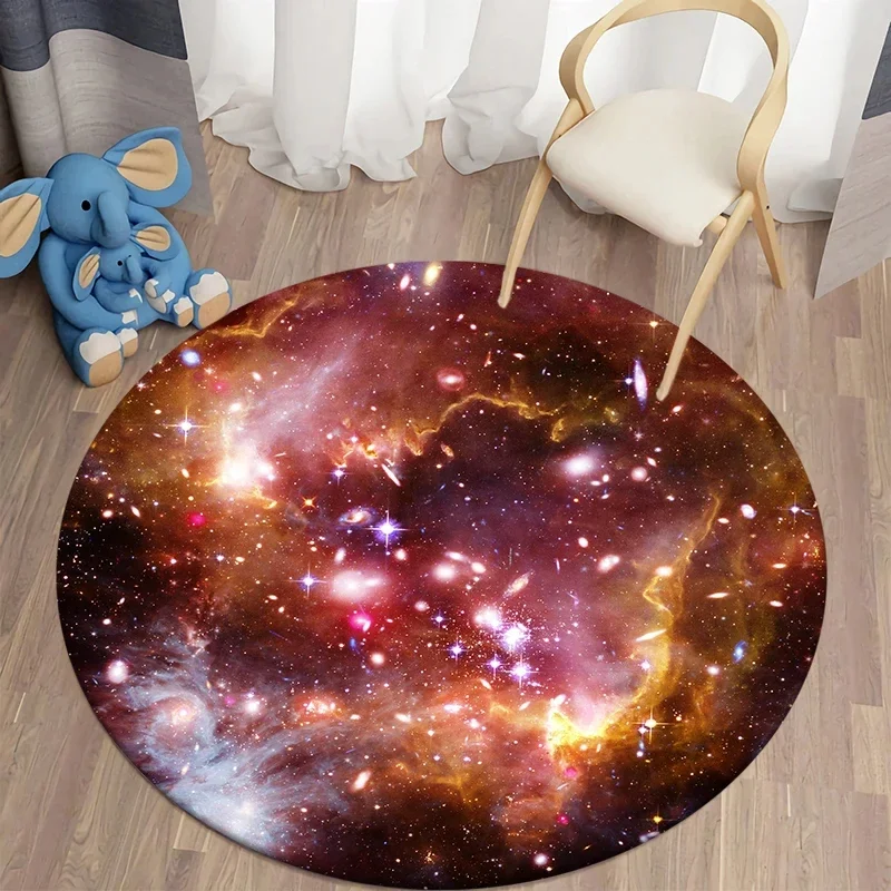 Okrągły dywan Galaxy, kosmos,  – Galaxy Home Textiles recenzja i cena