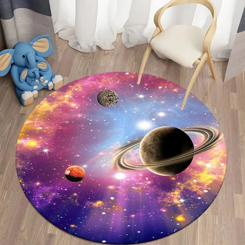 Okrągły dywan Galaxy, kosmos,  – Galaxy Home Textiles recenzja i cena