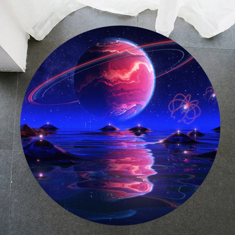 Okrągły dywan Galaxy, kosmos,  – Galaxy Home Textiles recenzja i cena